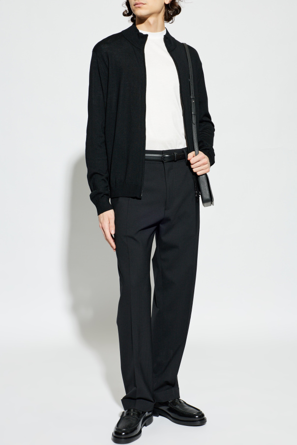 Emporio Armani Cárdigan de lana con cuello mao