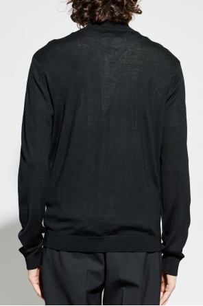 Emporio Armani Cárdigan de lana con cuello mao