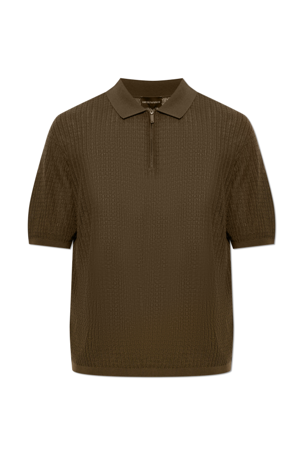 Polo with a decorative weave od Emporio Armani