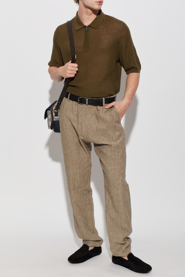 Emporio Armani Polo with decorative weave