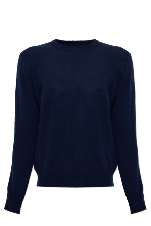 Wool sweater with a crew neck