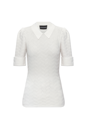 Top with rolled-up sleeves