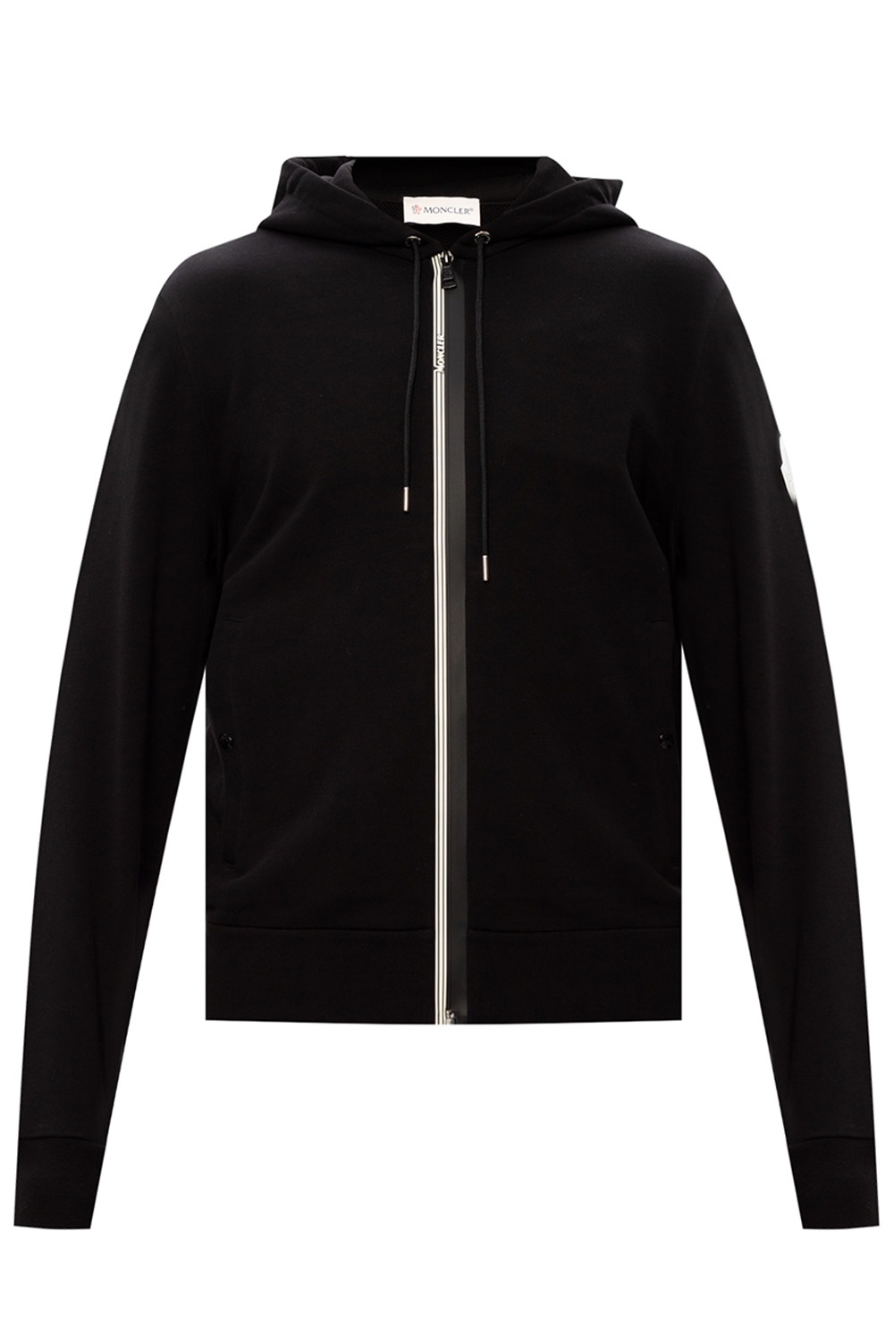 Moncler Logo Hoodie In Black