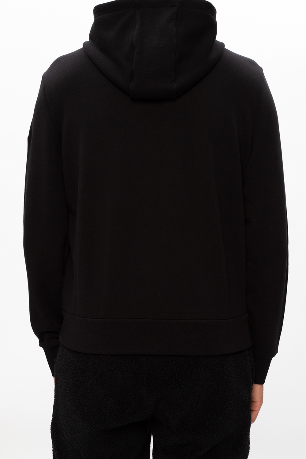 Moncler Logo Hoodie In Black