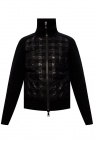 Moncler BLACK Ribbed cardigan with logo