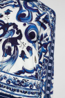 Dolce & Gabbana BLUE Patterned sweatshirt with standing collar