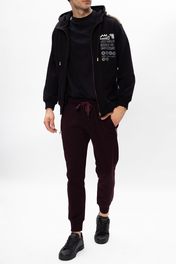 Dolce & Gabbana camouflage-print drawstring shorts Printed hoodie