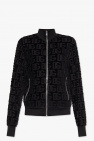 Dolce & Gabbana BLACK Monogrammed velvet sweatshirt
