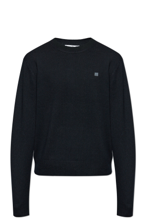 Wool sweater with logo