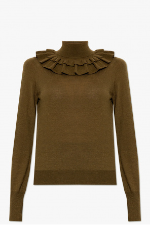 see by chloe ruffle trimmed plisse blouse item