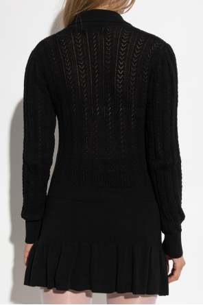 Alessandra Rich Kardigan o dekoracyjnym splocie
