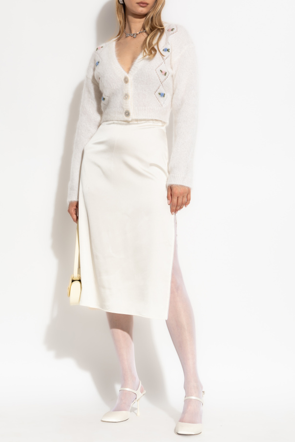 Alessandra Rich Cárdigan con motivos florales