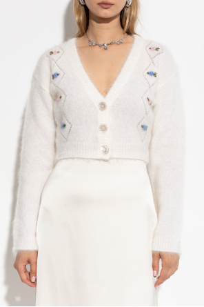 Alessandra Rich Cárdigan con motivos florales
