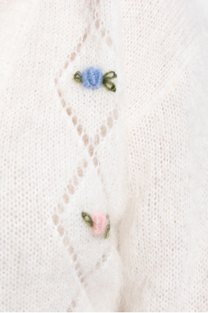 Alessandra Rich Cárdigan con motivos florales
