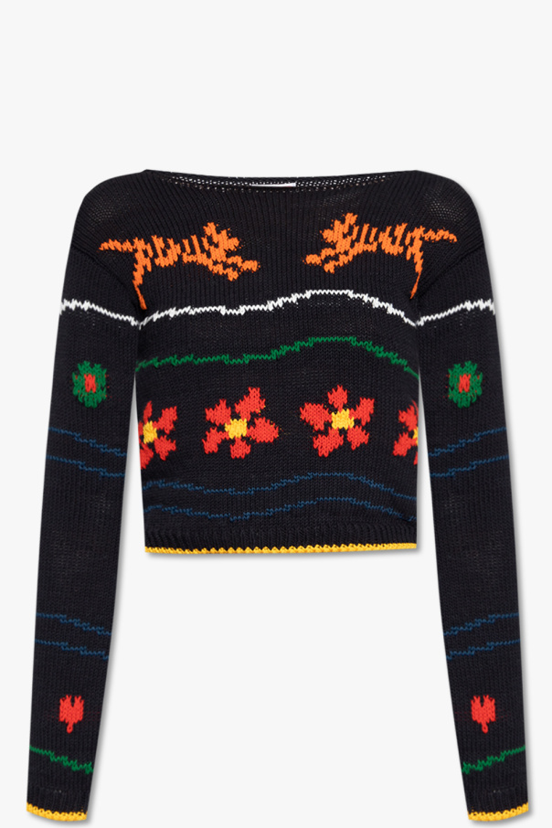Kenzo Cropped jacket Flames with pattern