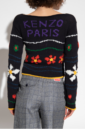 Kenzo Wzorzysty krótki sweter