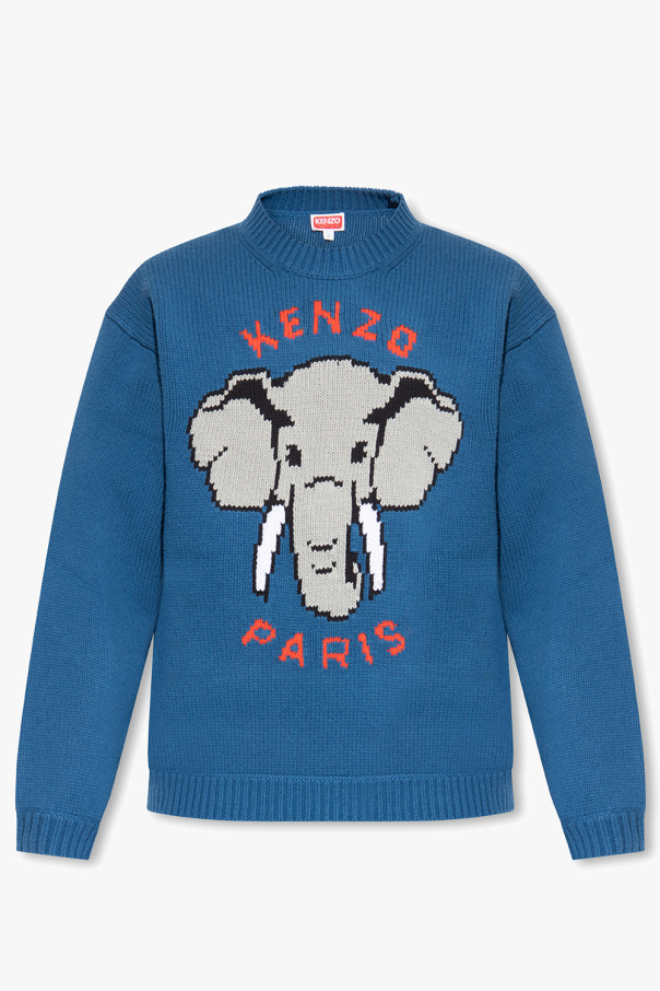 Kenzo sweater hooded with logo