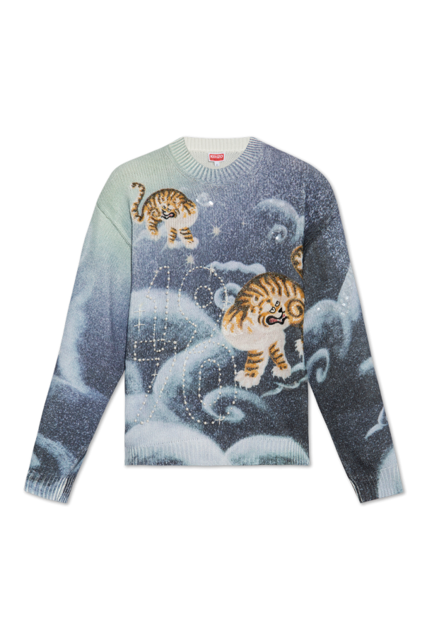 Kenzo Sweter z motywem zwierzęcym