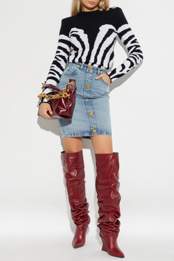 Balmain Jersey con botones decorativos en el hombro