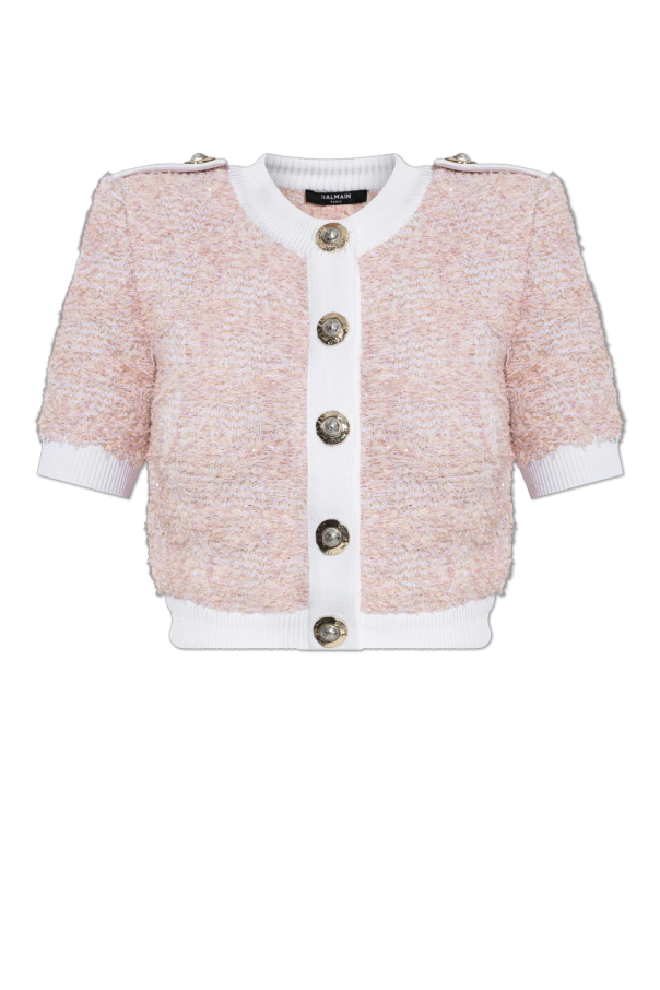 Tweed cardigan with short sleeves, zdjęcie 1 Tweed cardigan with short sleeves od Balmain