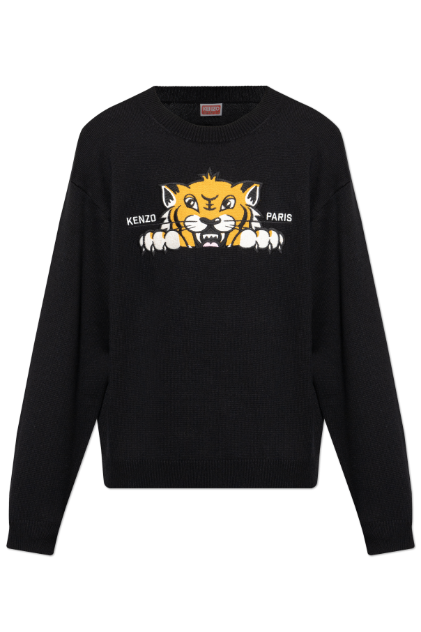 Sweater with a colorfully embroidered logo od Kenzo