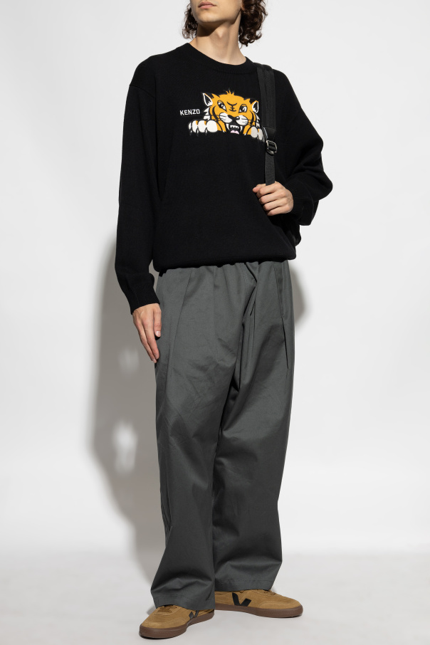 Kenzo Sweater with a colorfully embroidered logo