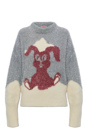 Sweater with metallic thread