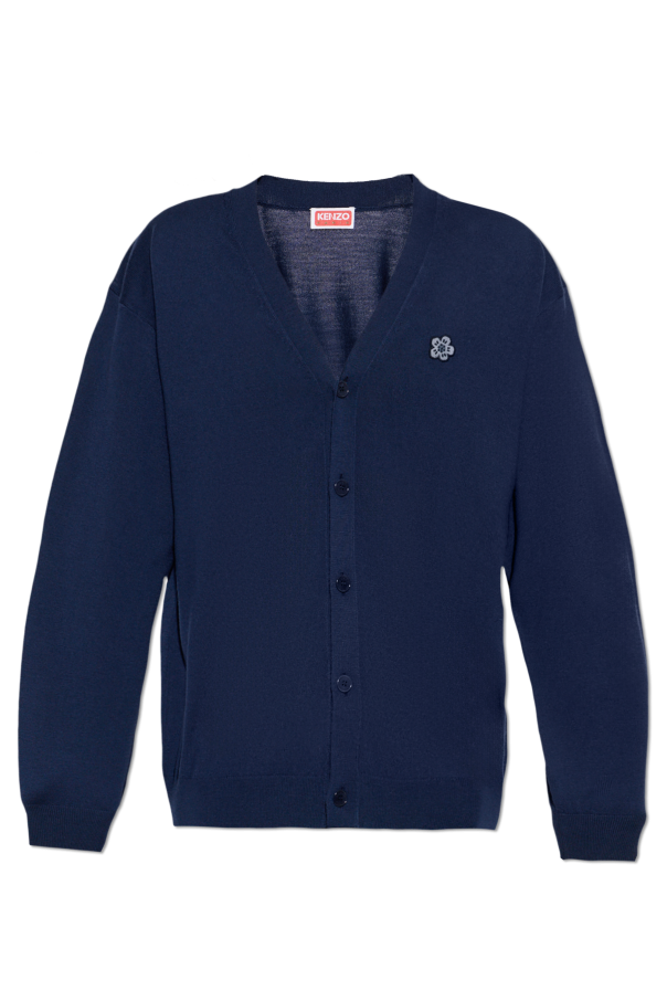 Wool cardigan with patch od Kenzo