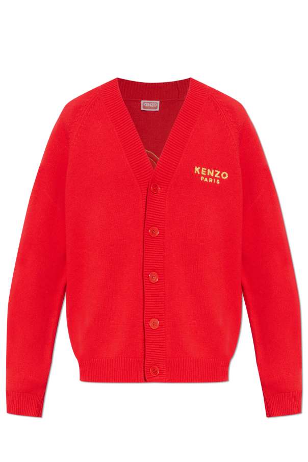 Wool cardigan with logo od Kenzo