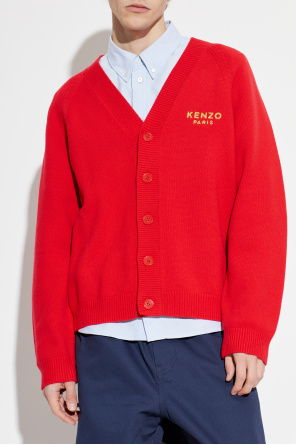 Kenzo Cardigã de lã com logótipo