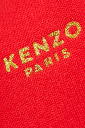 Kenzo Cardigã de lã com logótipo