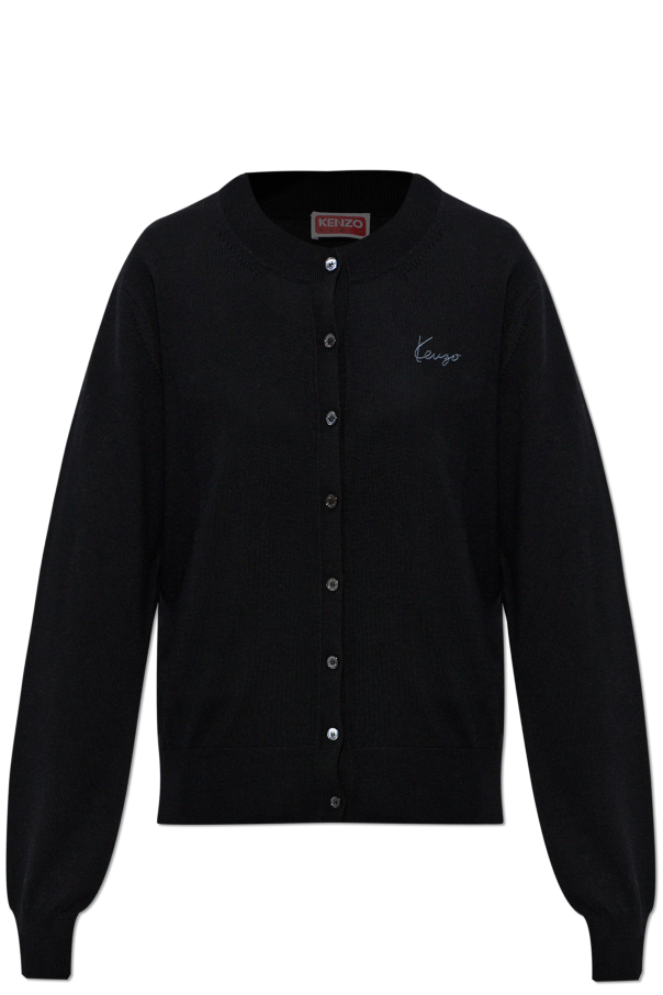 Wool cardigan with logo od Kenzo