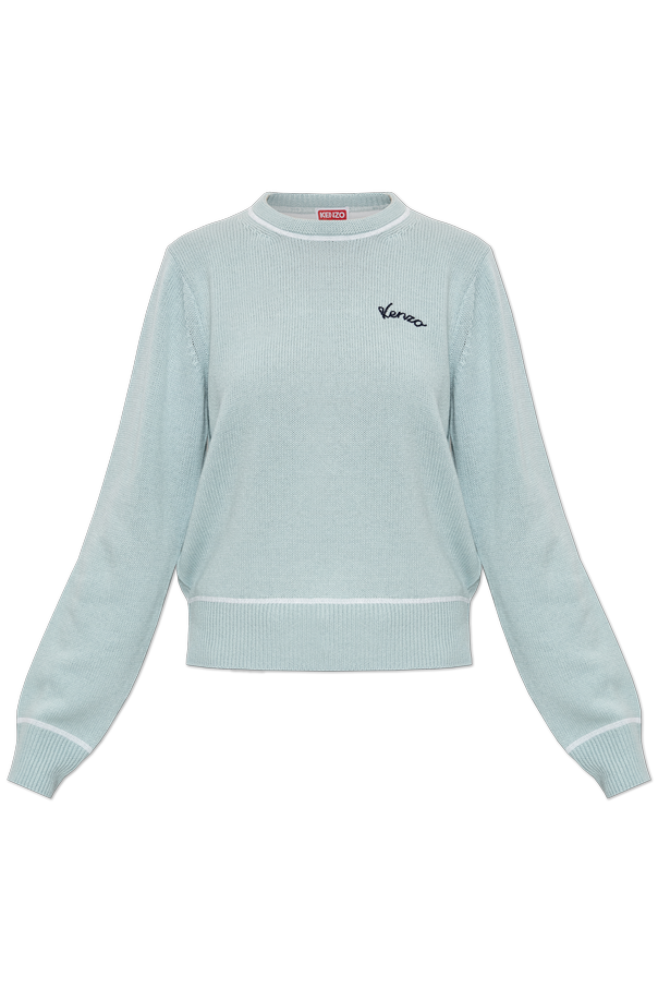 Wool sweater with appliquéd logo od Kenzo