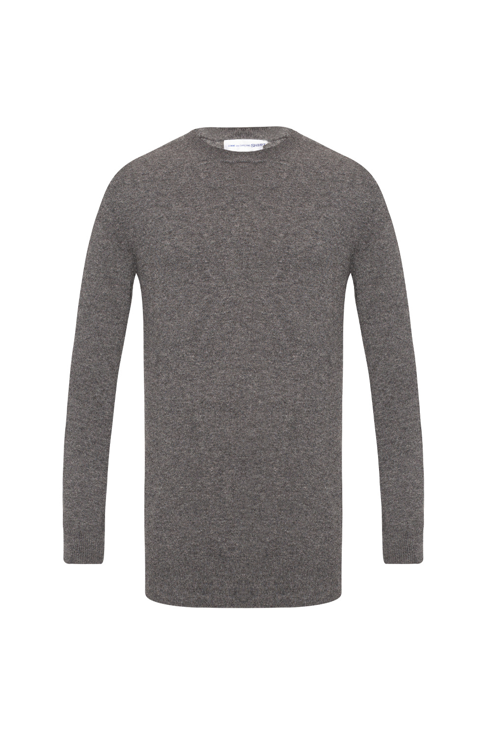 collage-print round neck T-shirt Wool sweater