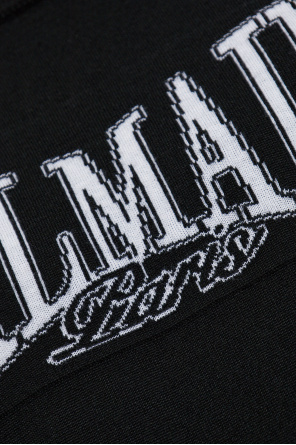 Balmain Wollpullover mit Rundhalsausschnitt