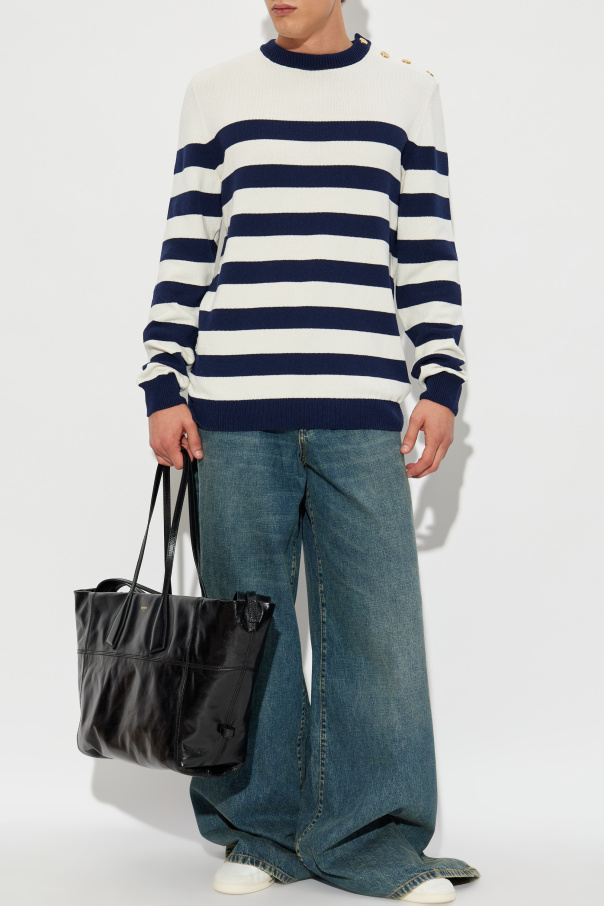 Balmain Suéter con estampado de rayas