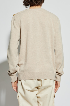 Balmain Sweater with snap fastening on the shoulder