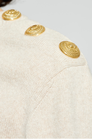 Balmain Sweater with snap fastening on the shoulder