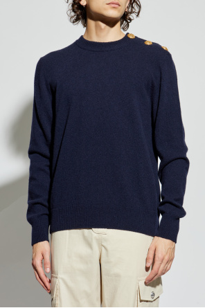 Balmain Sweater with snap fastening on the shoulder