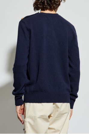 Balmain Sweater with snap fastening on the shoulder