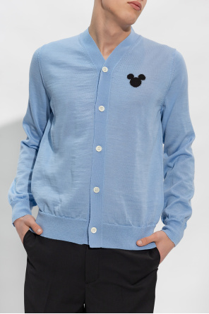 Comme des Garçons -texttryck Shirt Buttoned cardigan