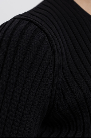 Composition / Capacity Ribbed cardigan