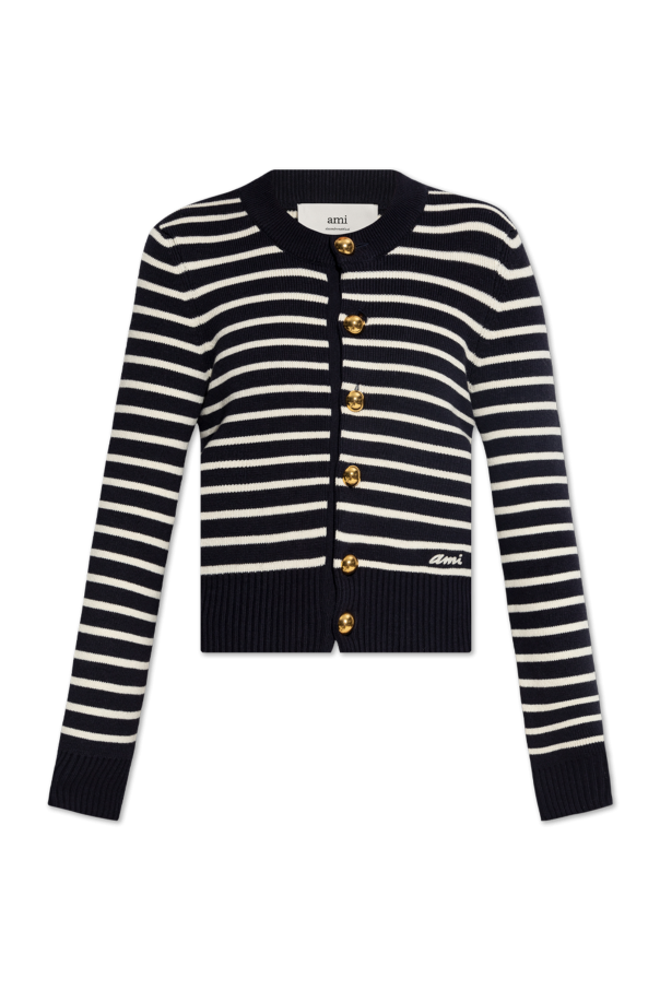 Ami Alexandre Mattiussi Cardigan with striped pattern