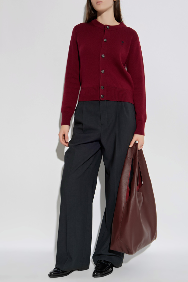 Ami Alexandre Mattiussi Cárdigan de lana con logo