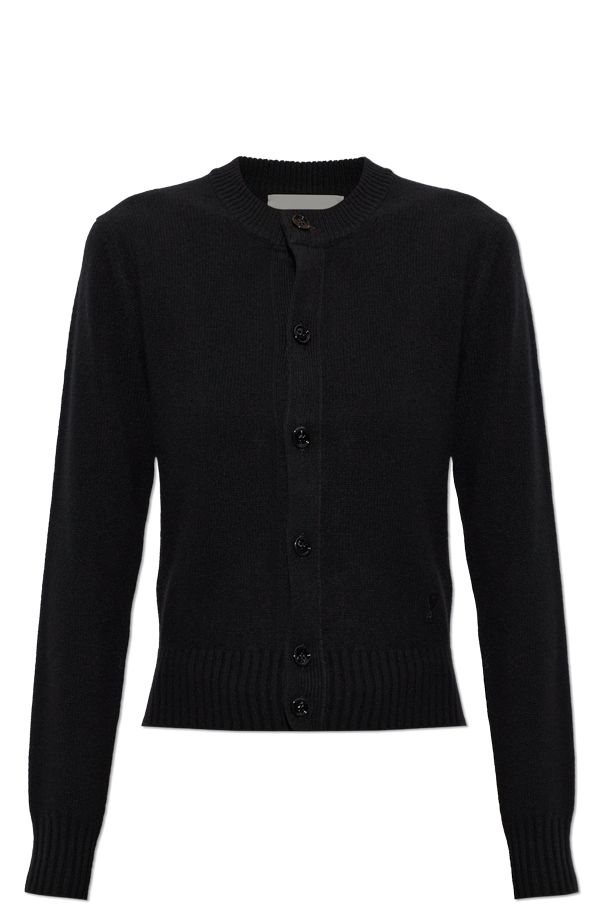 Cashmere cardigan with embroidered logo od Ami Alexandre Mattiussi