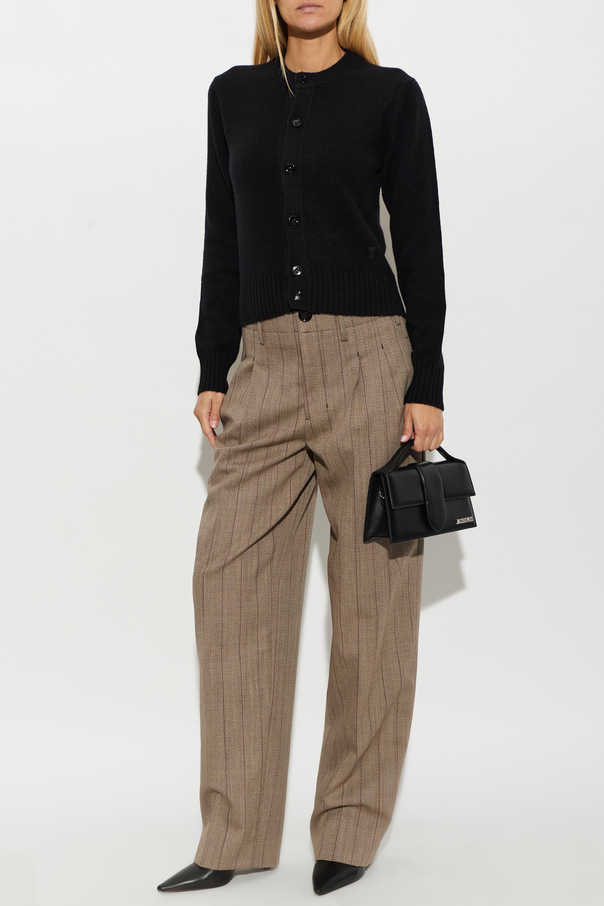 Ami Alexandre Mattiussi Cashmere cardigan with embroidered logo