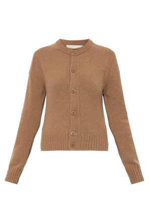 Cashmere Cardigan with Embroidered Logo