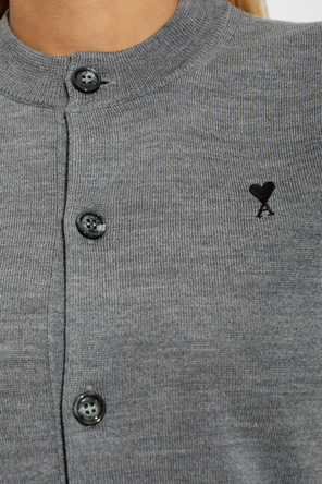 Ami Alexandre Mattiussi Wool cardigan with short sleeves