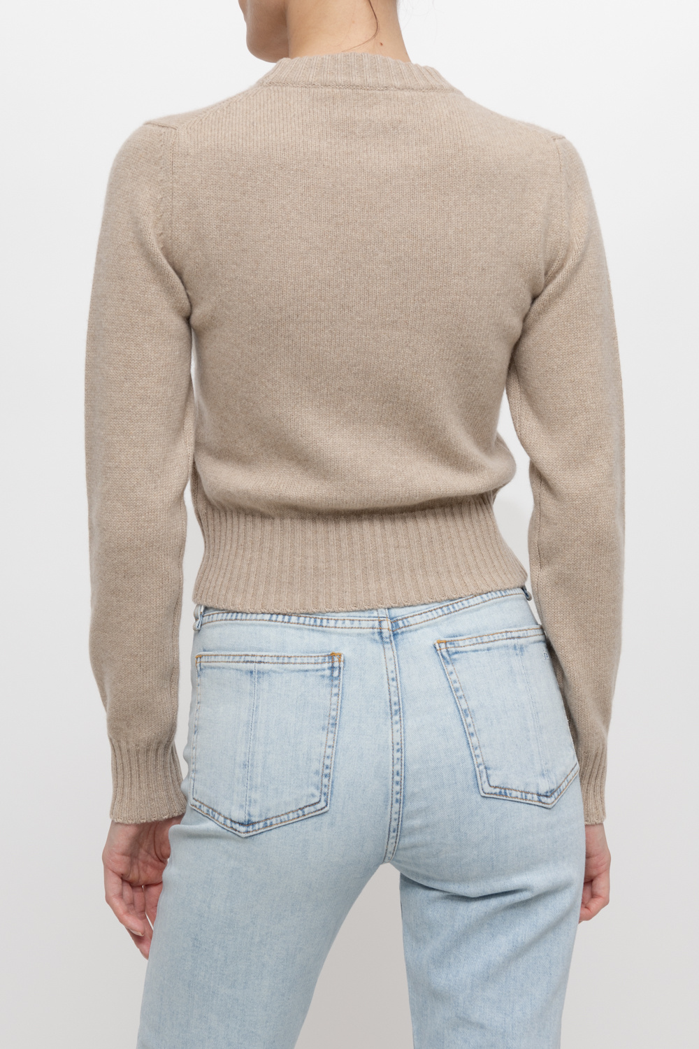 Brim Lange Mouwen Ronde Hals T-Shirt Cashmere sweater