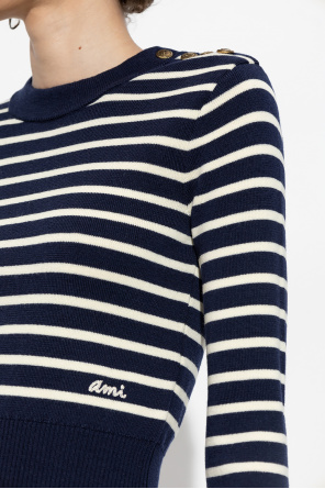 Ami Alexandre Mattiussi Wool sweater with stripes